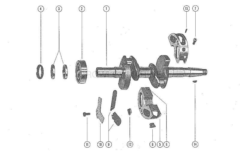 Crankshaft And Center Main Bearing Assembly image