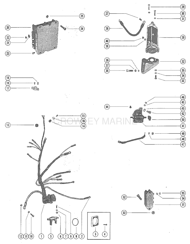 Starter Motor Starter Solenoid Rectifier And Wiring Harnes image