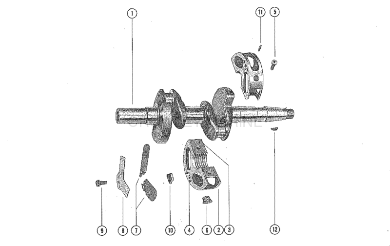 Crankshaft And Center Main Bearing Assembly image