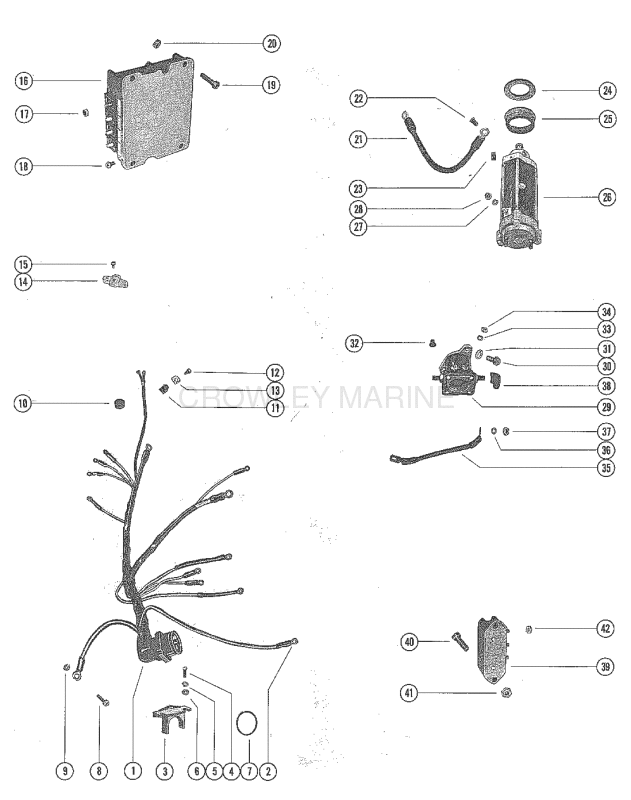 Starter Motor Starter Solenoid Rectifier & Wiring Harness image