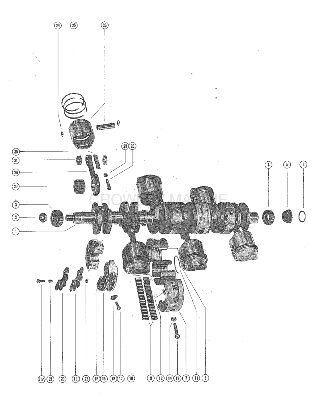 Crankshaft Pistons And Connecting Rods image