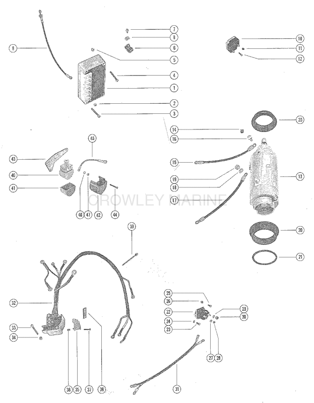 Starter Motor Starter Solenoid Rectifier & Wiring Harness image