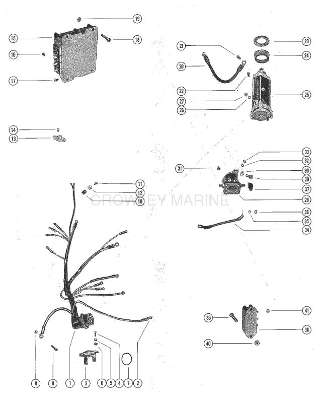 Starter Motor Starter Solenoid Rectifier & Wiring Harness image