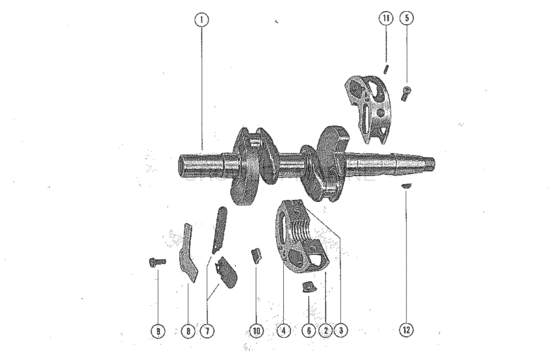 Crankshaft And Center Main Bearing Assembly image