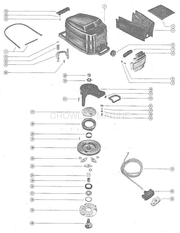 Top Cowl And Starter Assembly image