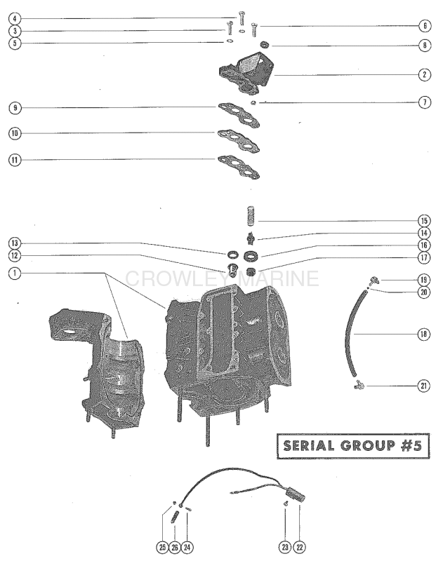 Cylinder Block And Coil Mounting Bracket (Serial Group 5) image