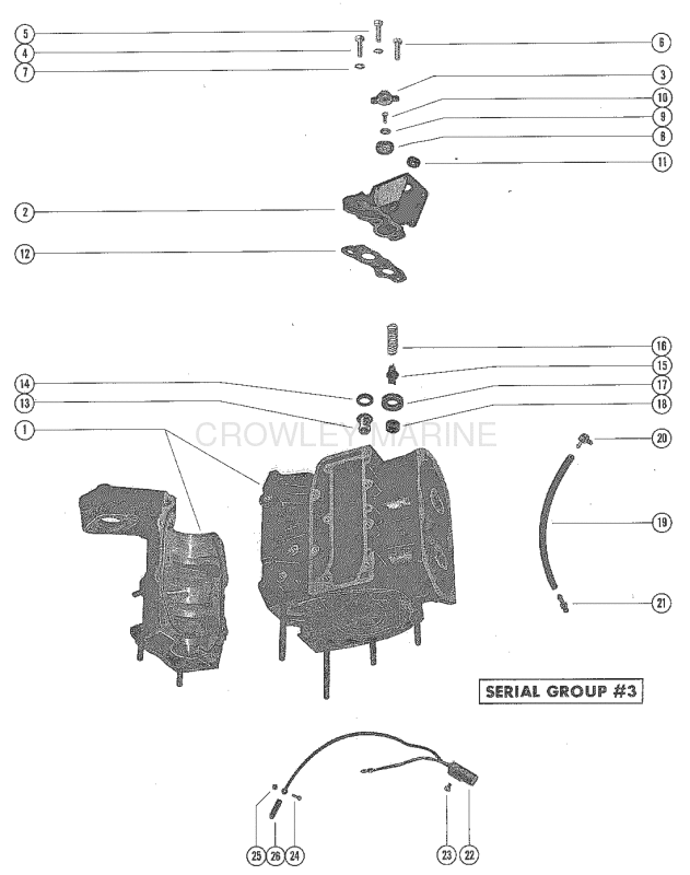 Cylinder Block And Coil Mounting Bracket (Serial Group 3) image