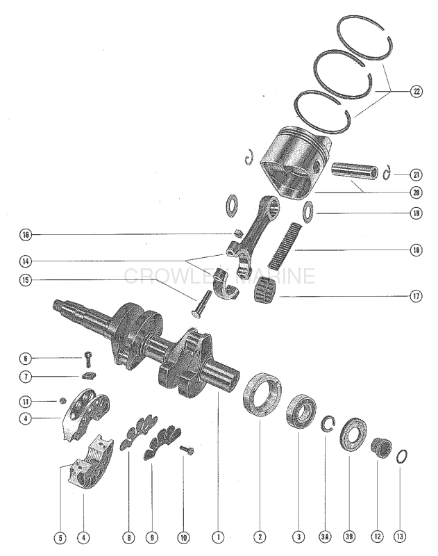 Crankshaft Piston And Connecting Rod Assembly image