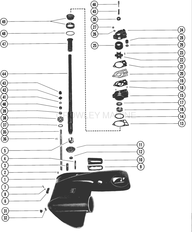 Gear Housing Assembly Complete (Serial Group No. 6)(Page 1) image