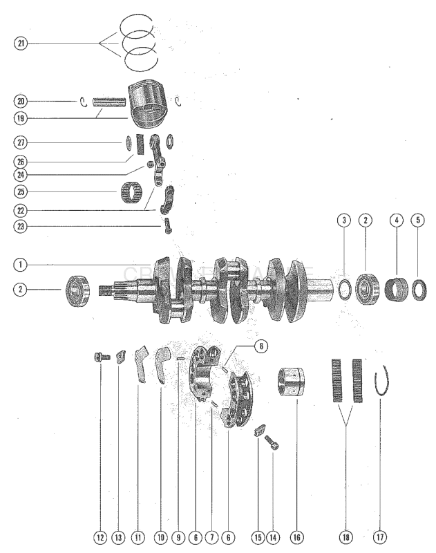 Crankshaft Pistons And Connecting Rods image