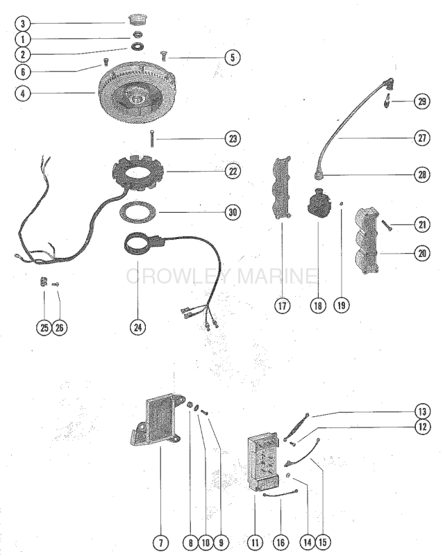 Flywheel Switch Box Ignition Coil And Stator Assembly image