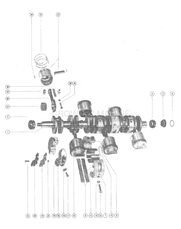 Crankshaft Pistons And Connecting Rods image