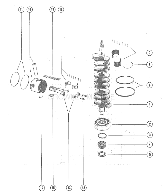 Crankshaft Pistons And Connecting Rods image