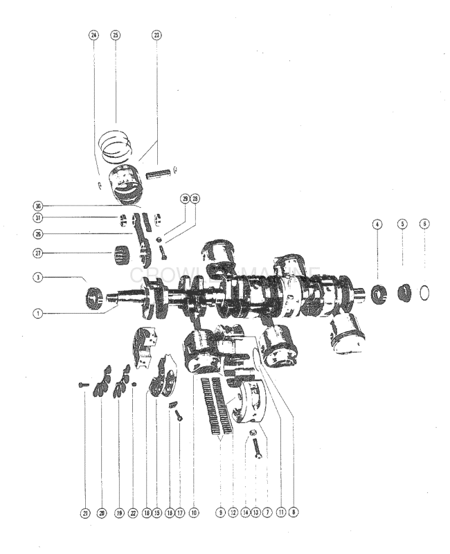 Crankshaft Pistons And Connecting Rods image