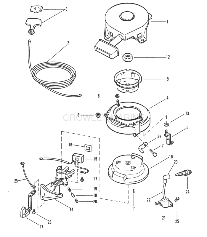 Recoil Starter And Flywheel image